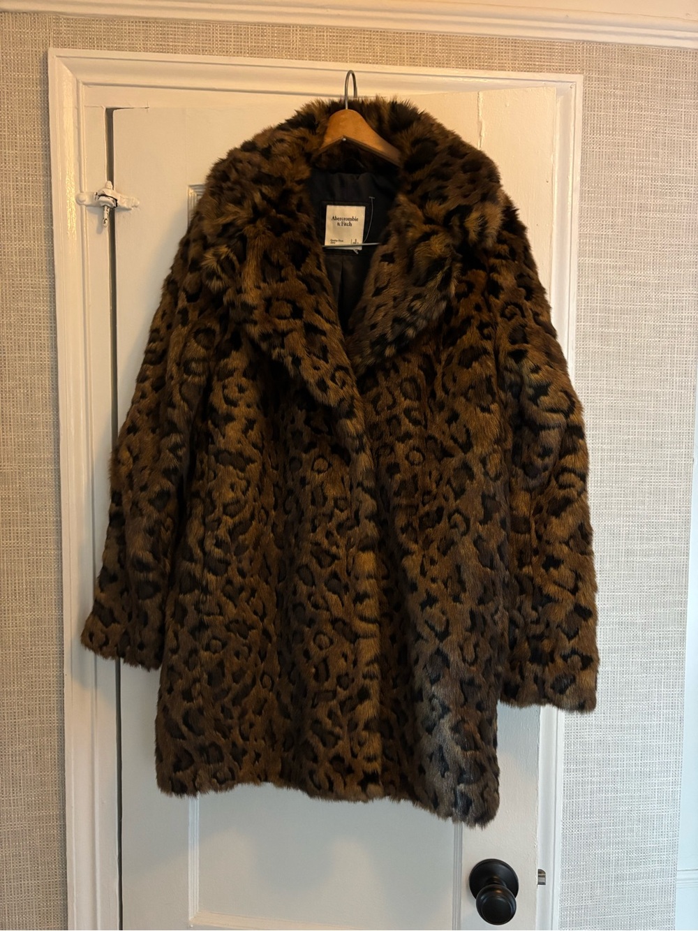 Abercrombie and Fitch Faux Leopard Coat